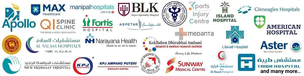 Hospitals and healthcare institutes associated with Physioneeds learners